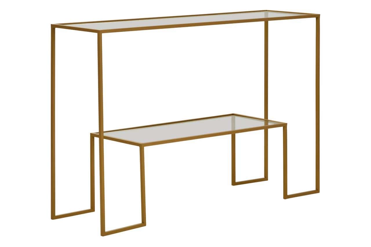 Avento Gold Finish Console Table