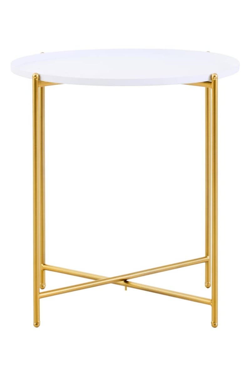 Trosa White Top Side Table