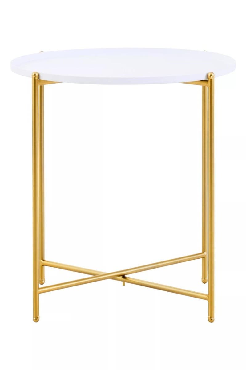 Trosa White Top Side Table