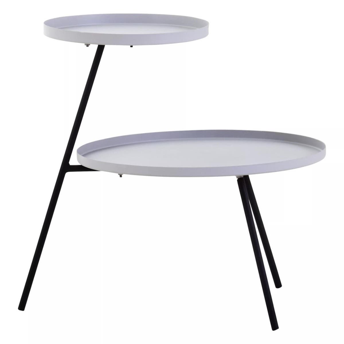 Trosa Two Shelf Grey and Black Side Table
