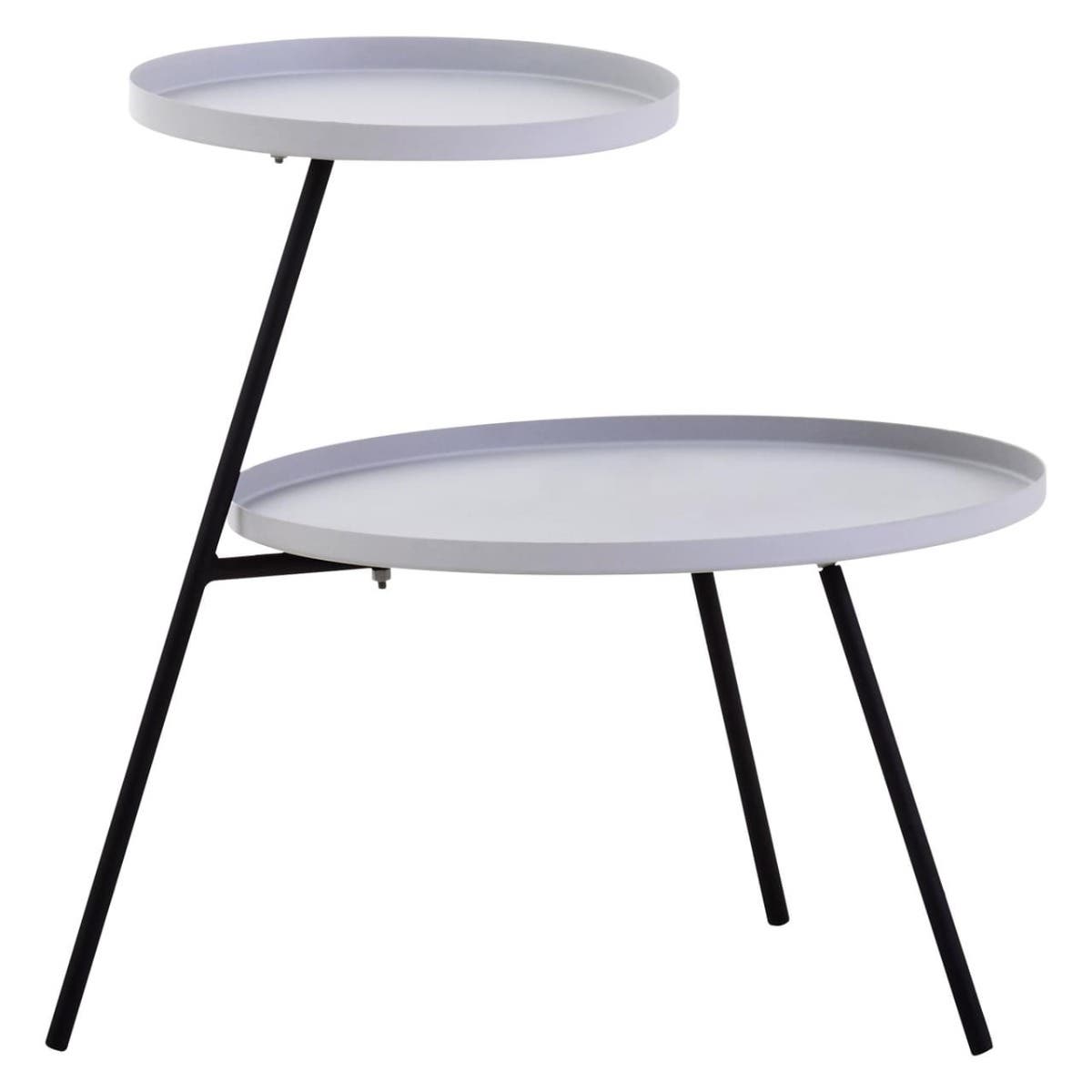Trosa Two Shelf Grey and Black Side Table