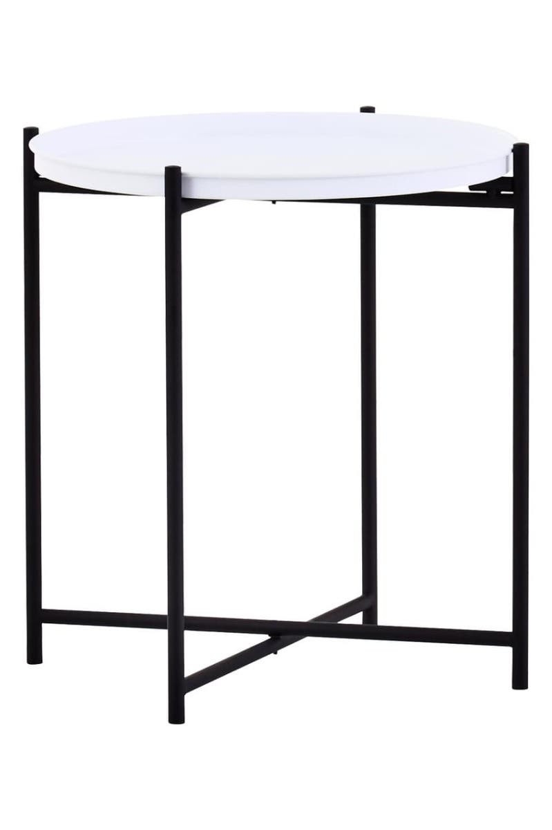 Trosa Side Table with Round White Top