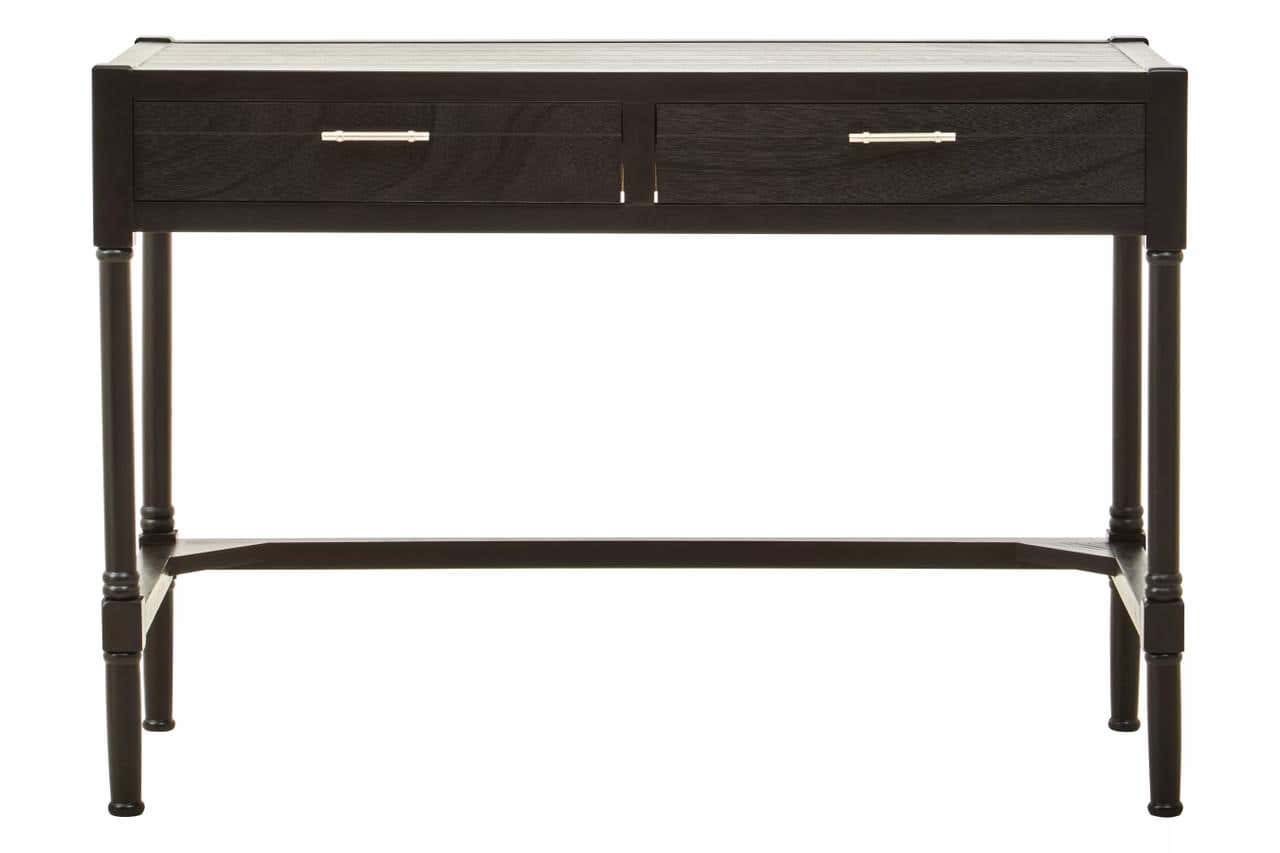 Heritage Two Drawer Black Finish Desk