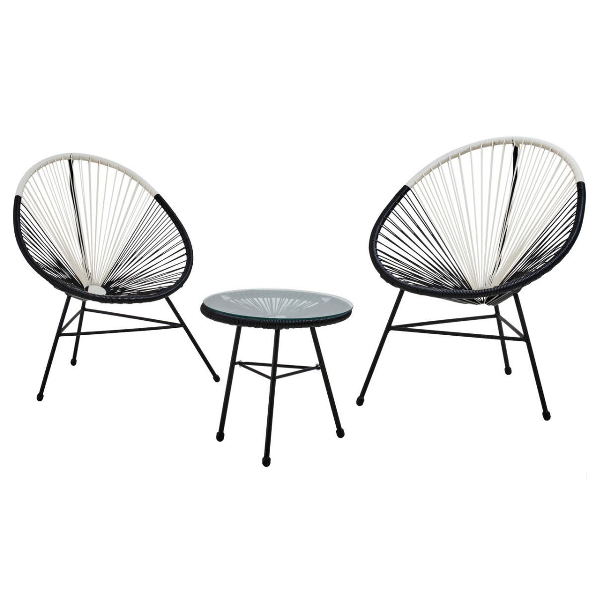 Miami Dual Tone Rattan 3 Piece Patio Set