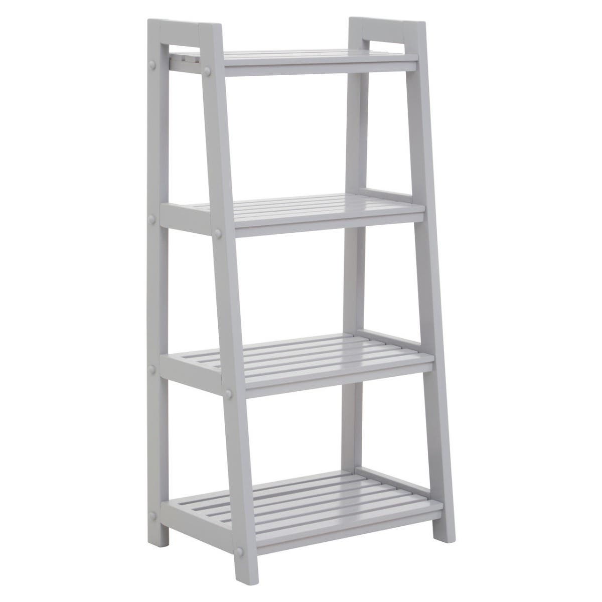 Chester Wood Four Tier Grey Shelf Unit