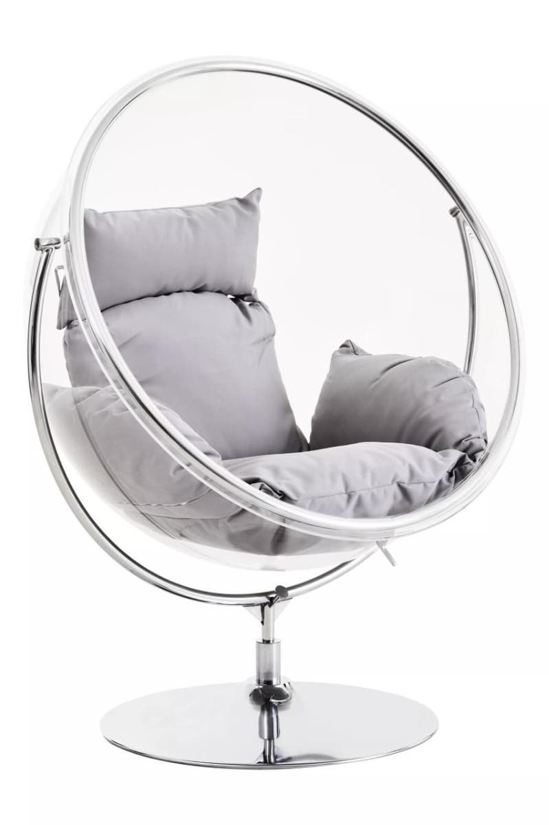 Goa Hanging Chair With Grey Cushions