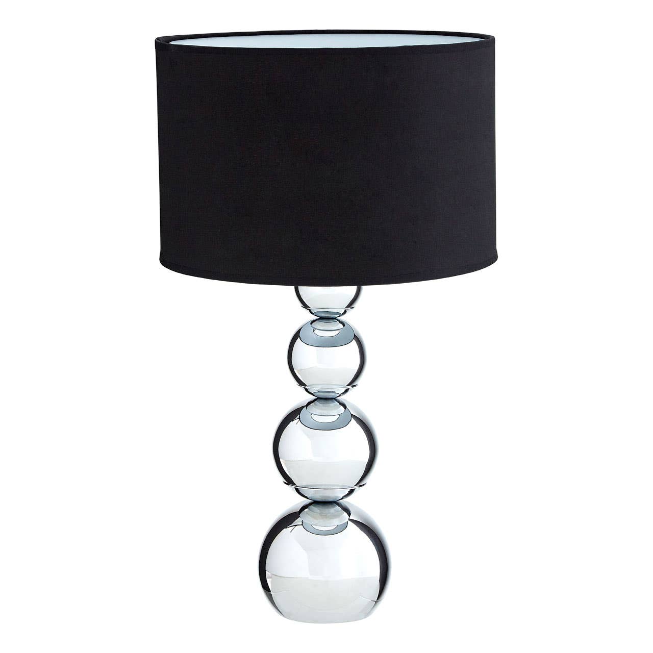 Cameo Touch Black Fabric Shade Table Lamp