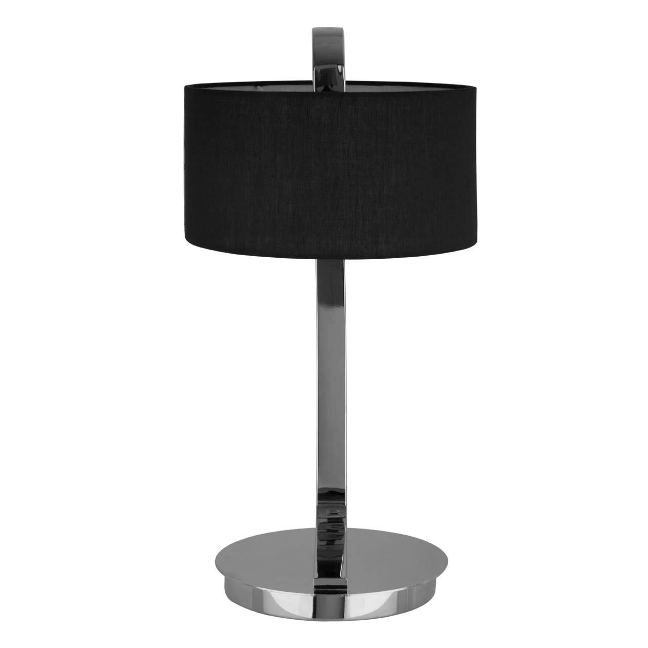 Leyna Black And Chrome Table Lamp