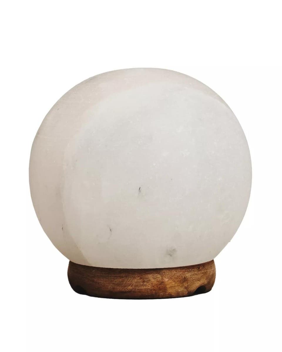 Nepal Himalayan Round White Natural Salt Lamp