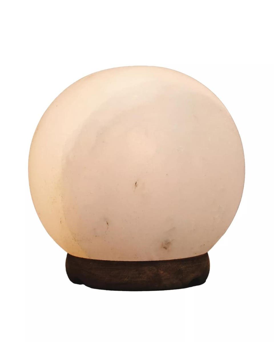 Nepal Himalayan Round White Natural Salt Lamp