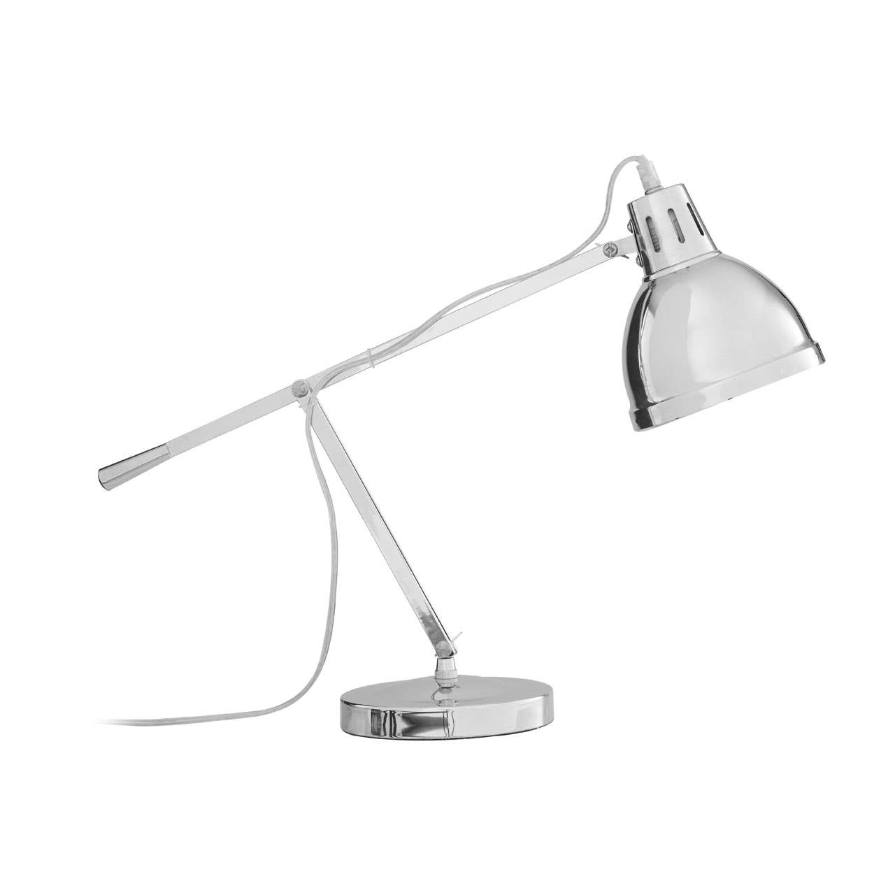 Jasper Chrome Shade Table Lamp With Eu Plug