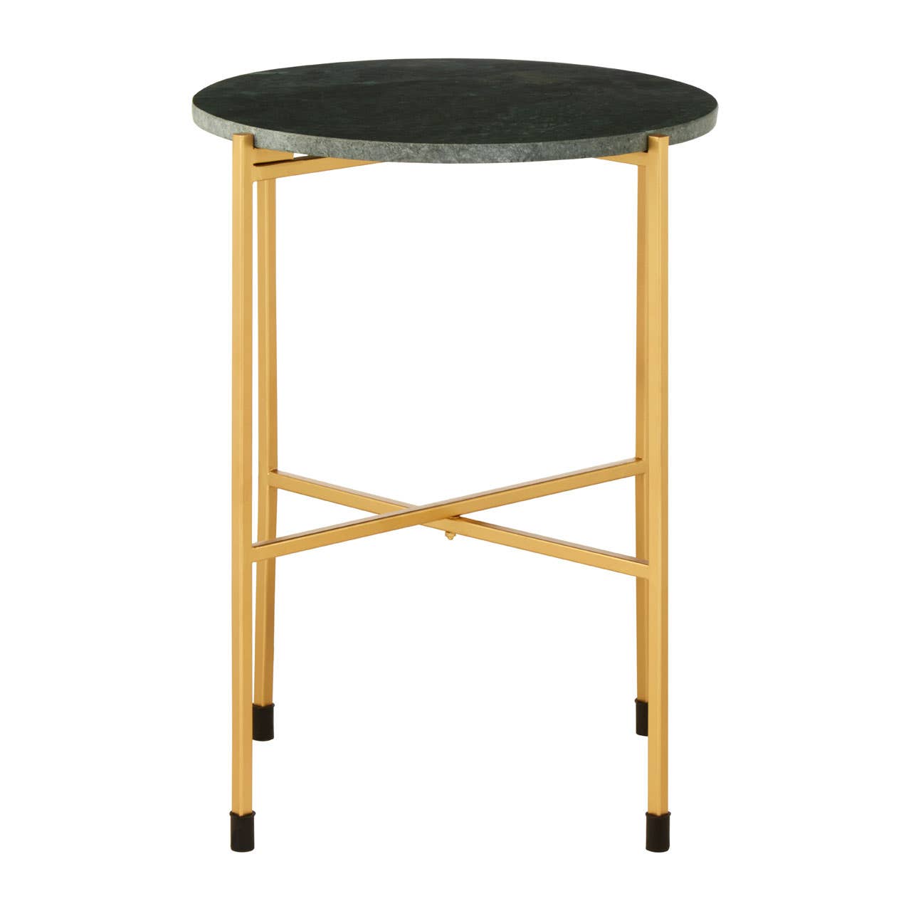 Templar Large Green Marble Top Side Table