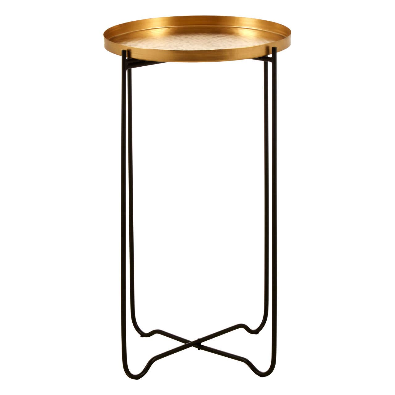 Templar Gold Finish Top Side Table