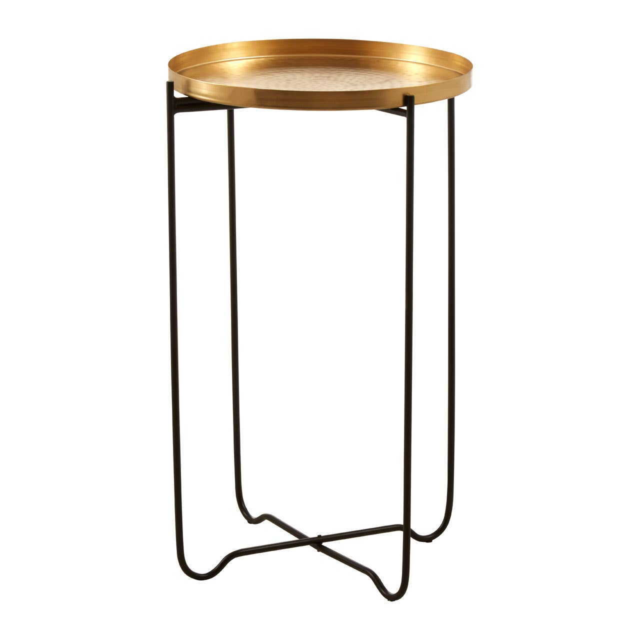 Templar Gold Finish Top Side Table