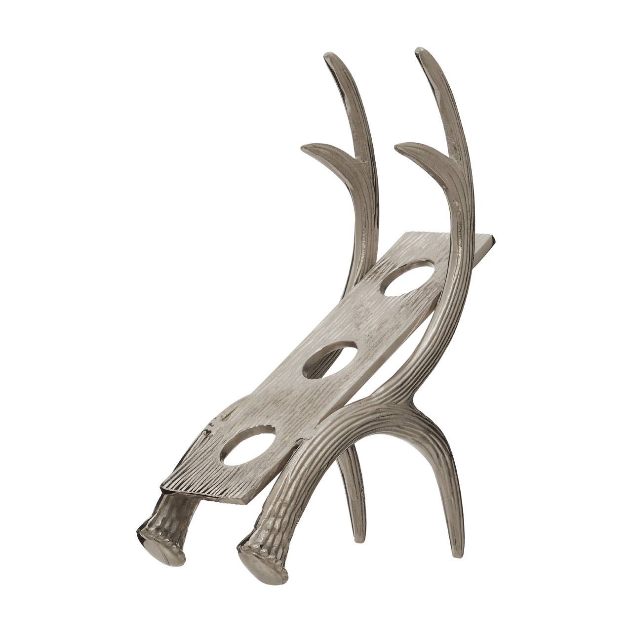 3 Bottle Antler Wine Rack