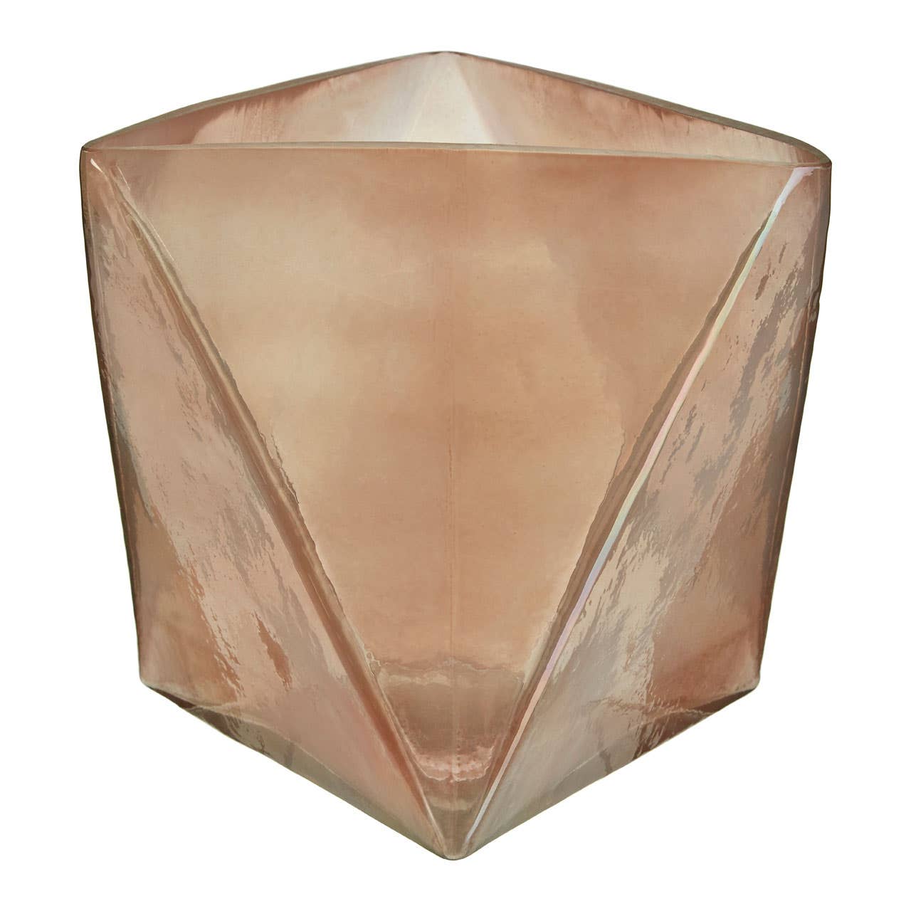 Rambia Large Pink Glass Candle Holder