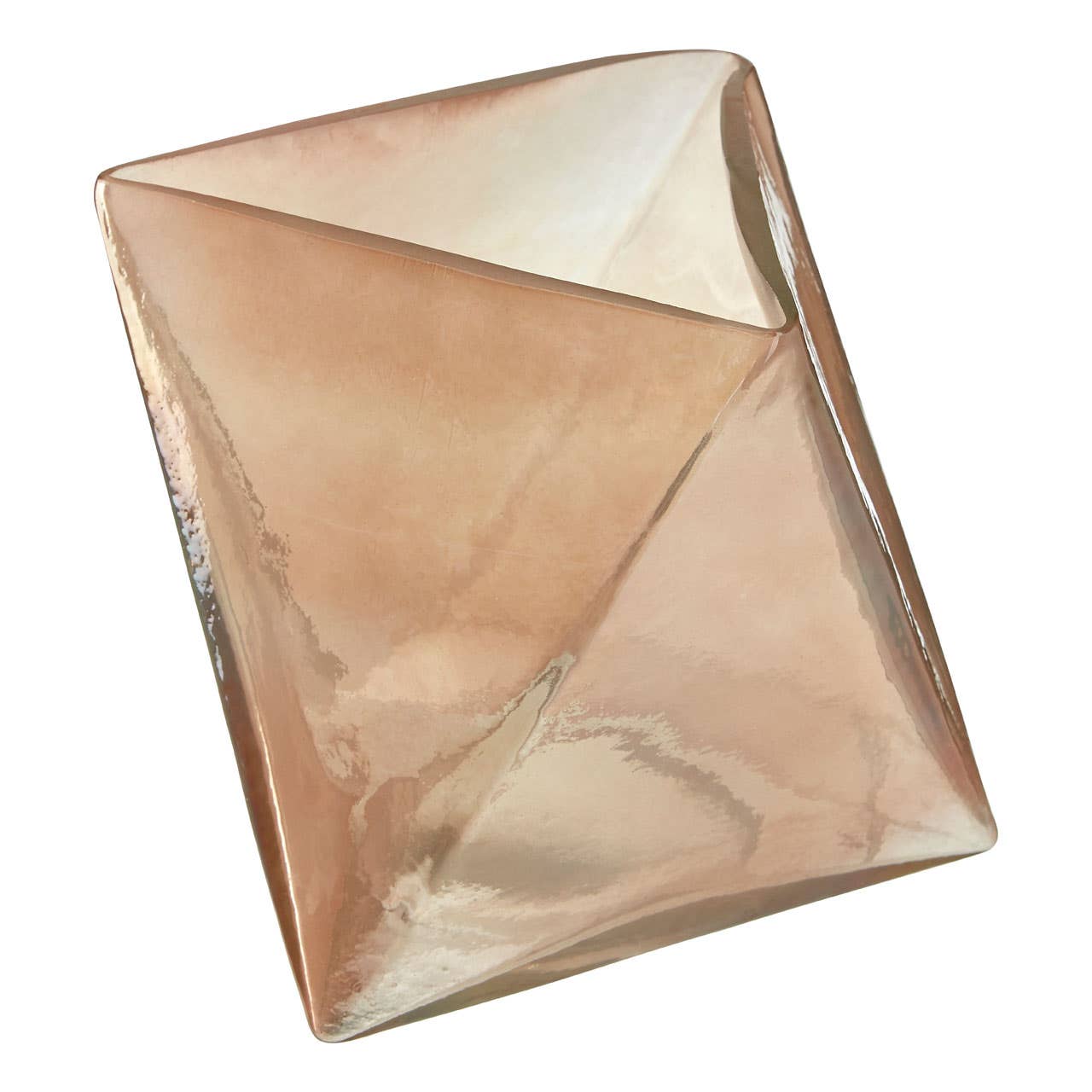 Rambia Large Pink Glass Candle Holder