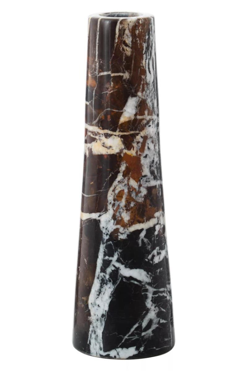 Salmo Black Marble Tapered Vase