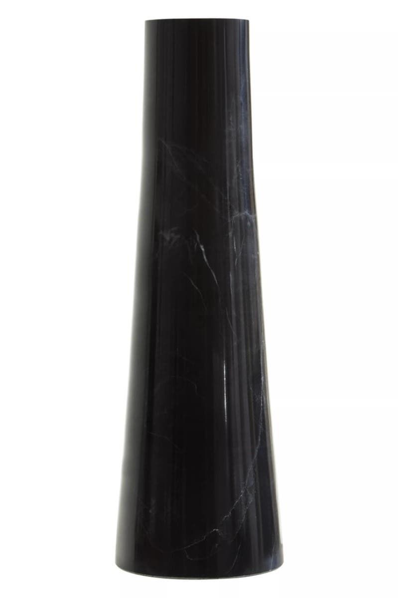 Salmo Black Marble Tapered Vase