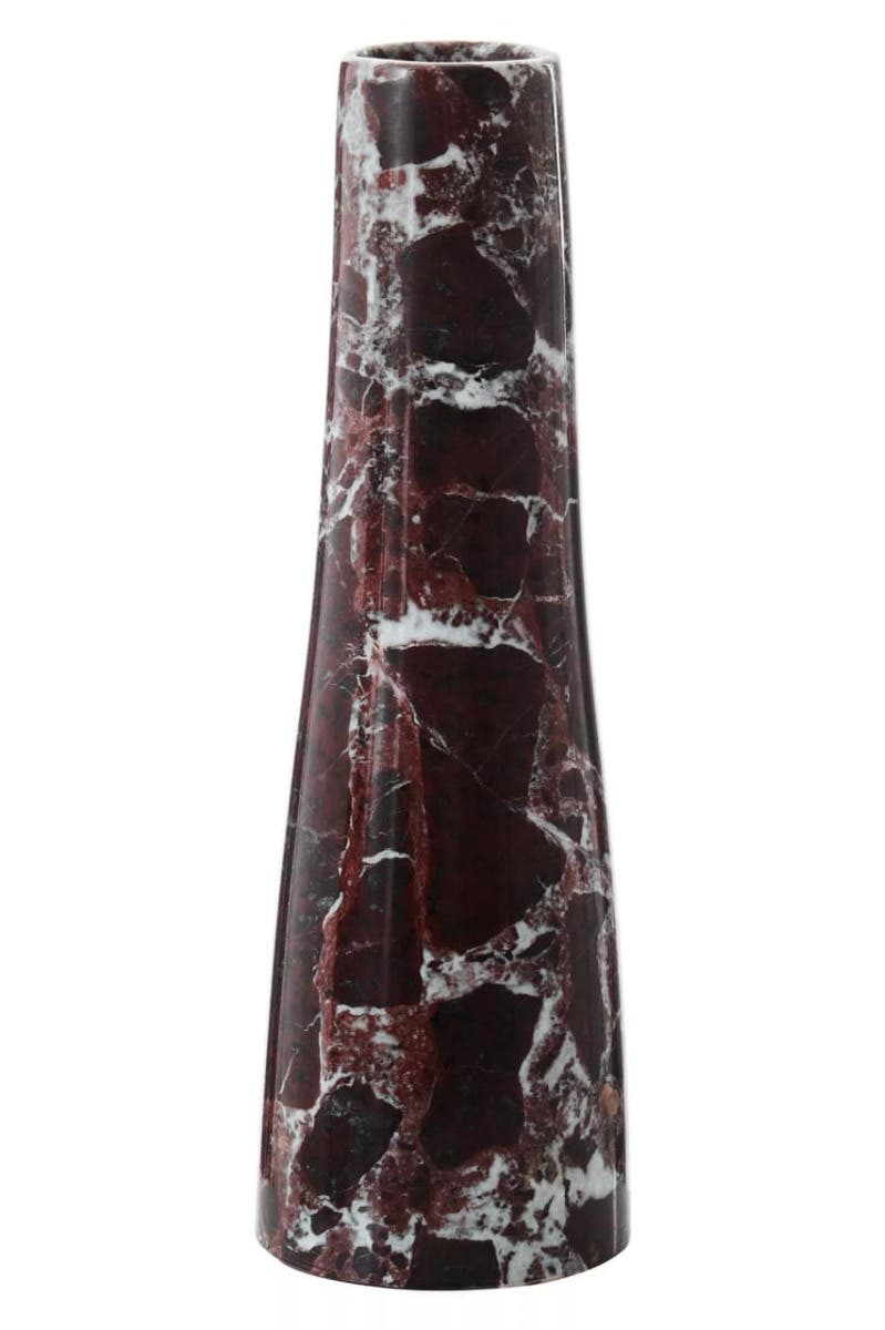 Salmo Red Marble Tapered Vase