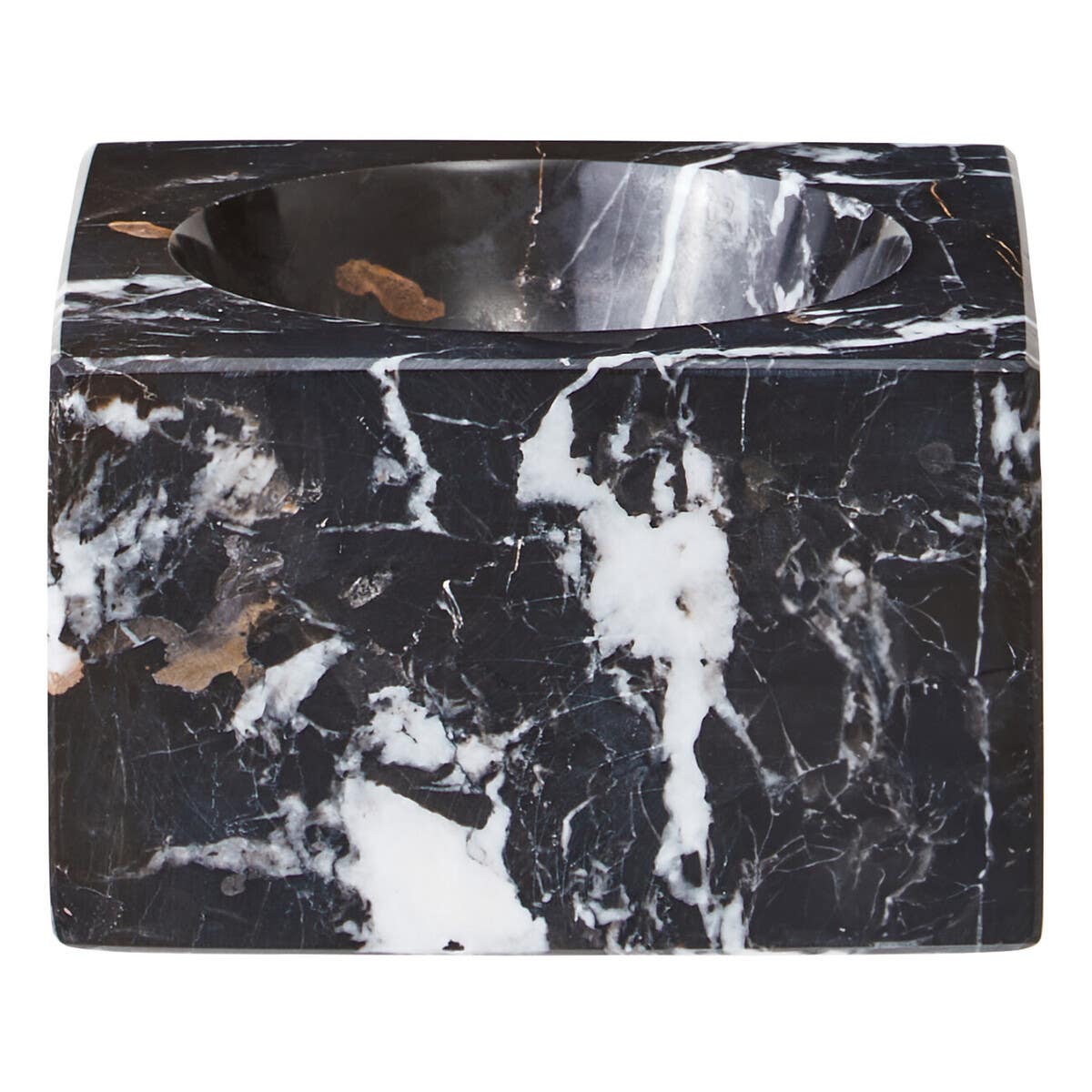 Salmo Square Black Marble Bowl