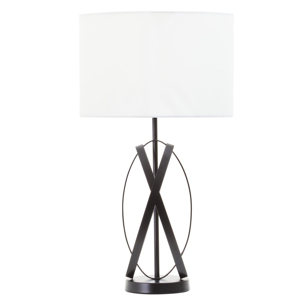 Zaina Black Cross Table Lamp