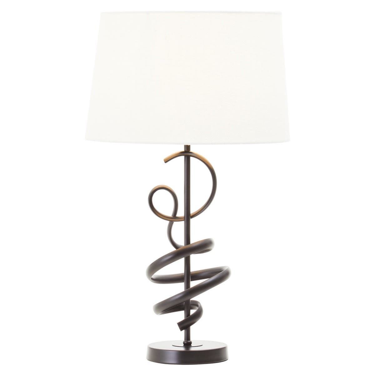 Zavi Matte Black Squiggle Table Lamp