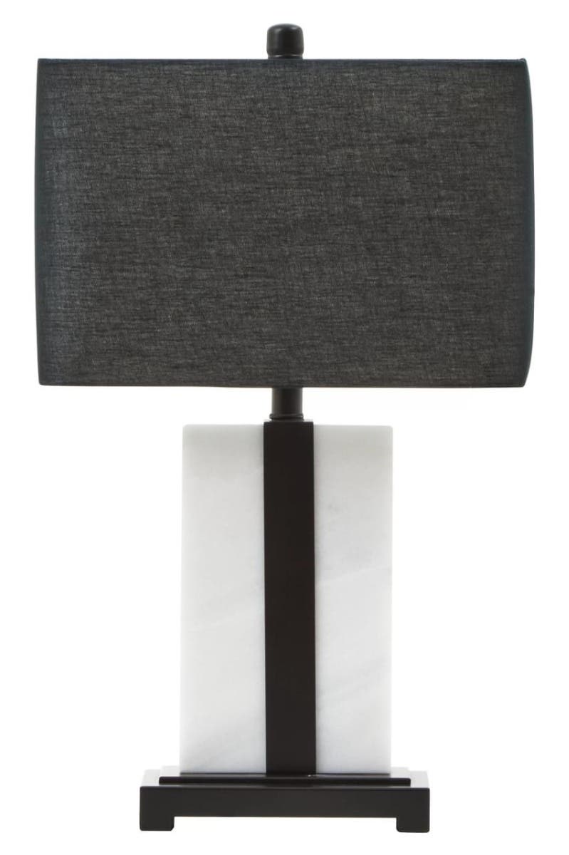 Elvie Black and White Marble Table Lamp