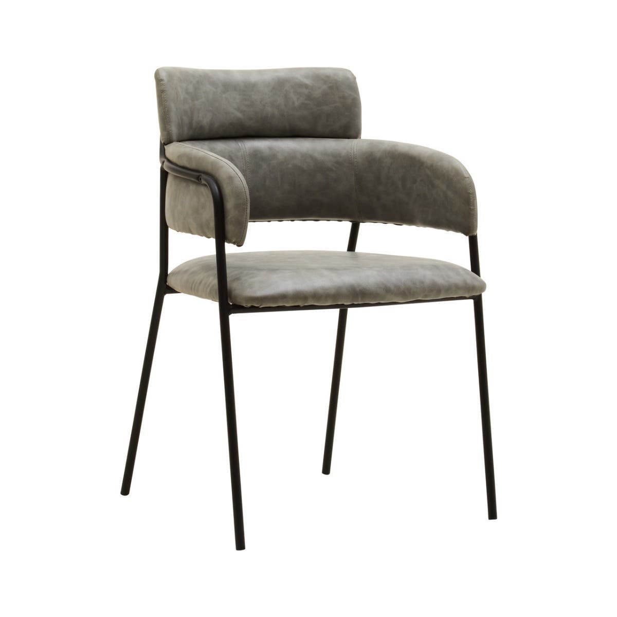 Tamzin Grey Faux Leather Dining Chair