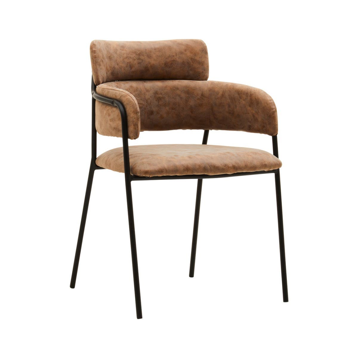 Tamzin Brown Faux Leather Dining Chair