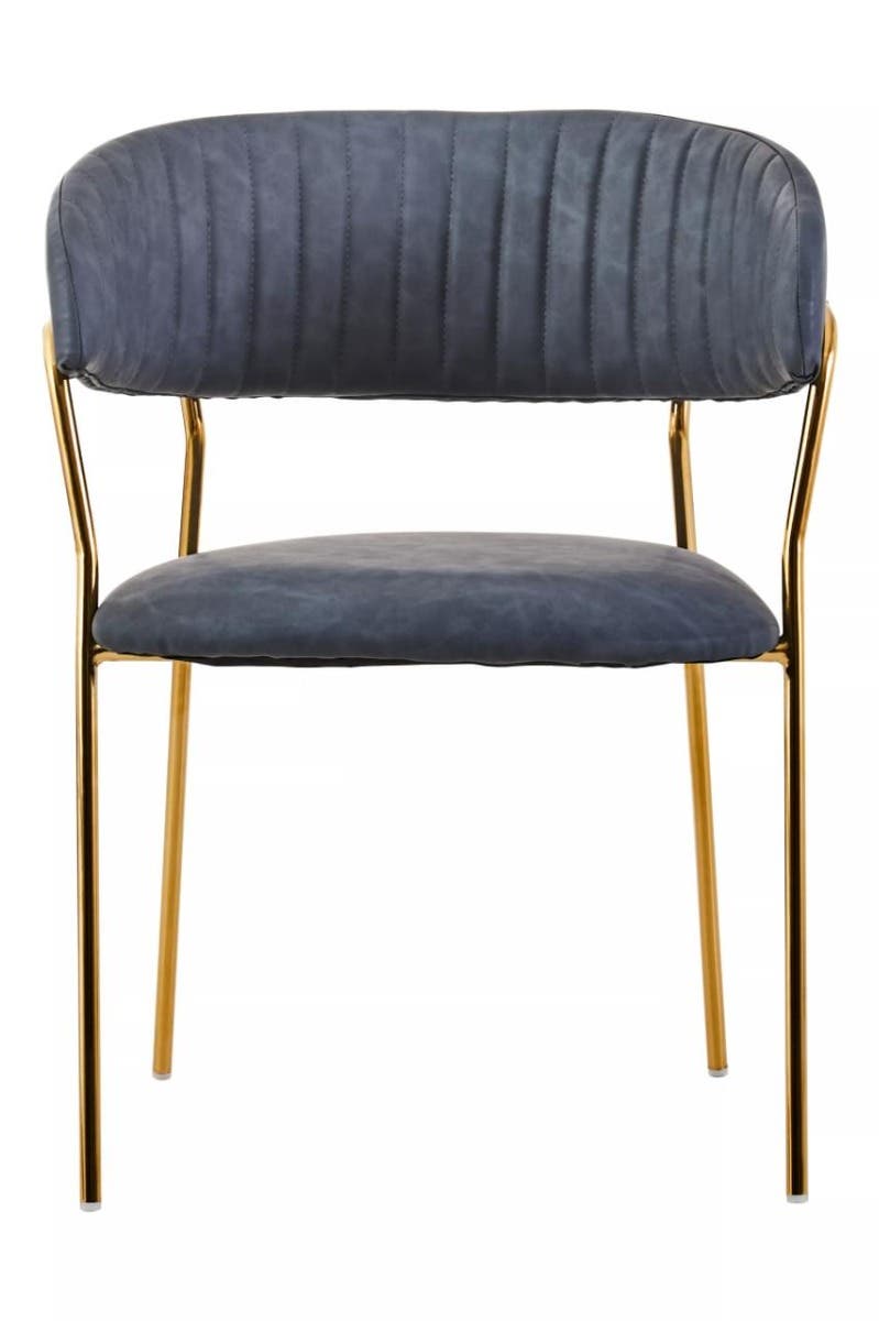 Tamzin Dark Grey Faux Leather Dining Chair