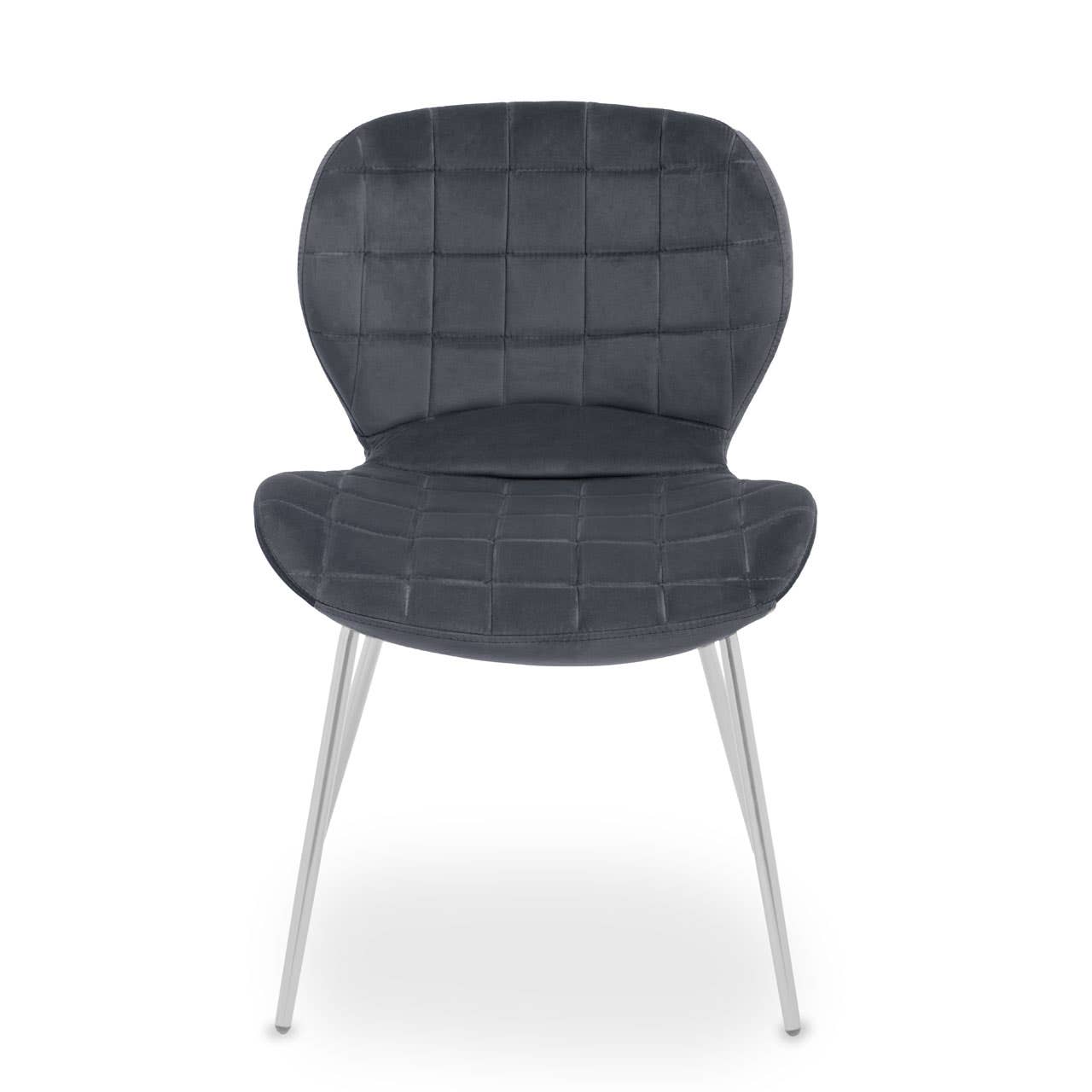 Warton Grey Velvet Dining Chair