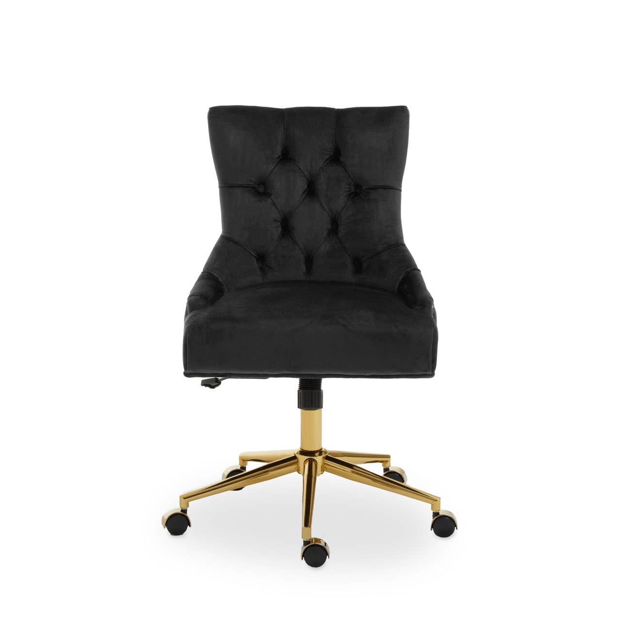 Anita Black Velvet Office Chair