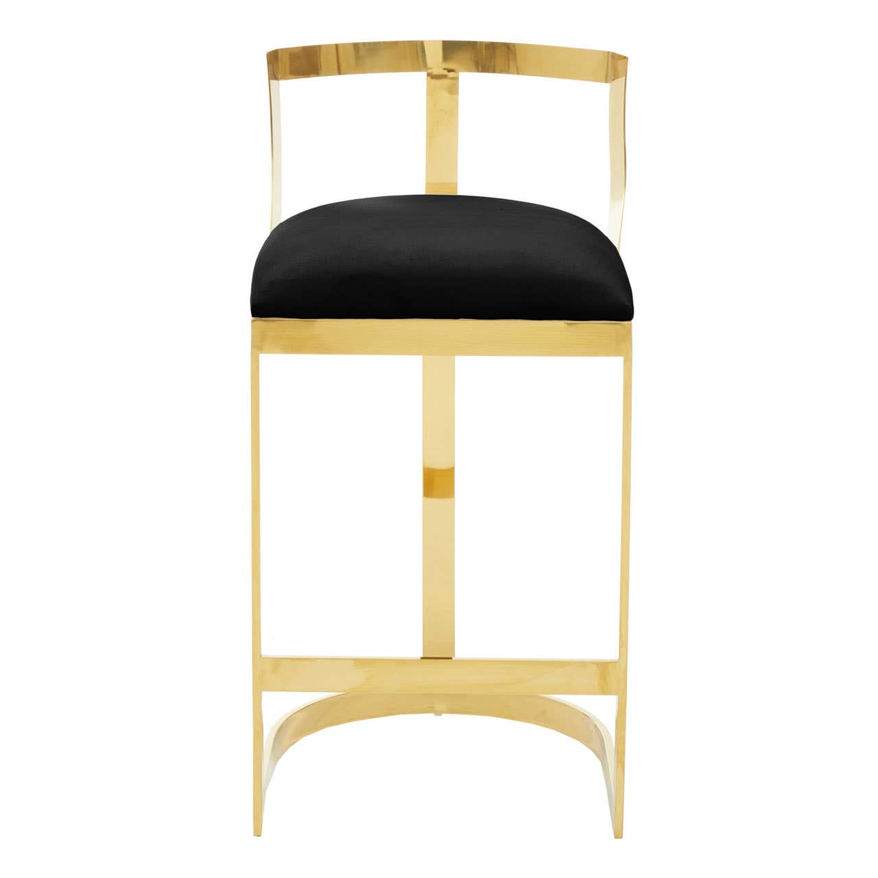 Azalea Black Velvet Bar Stool