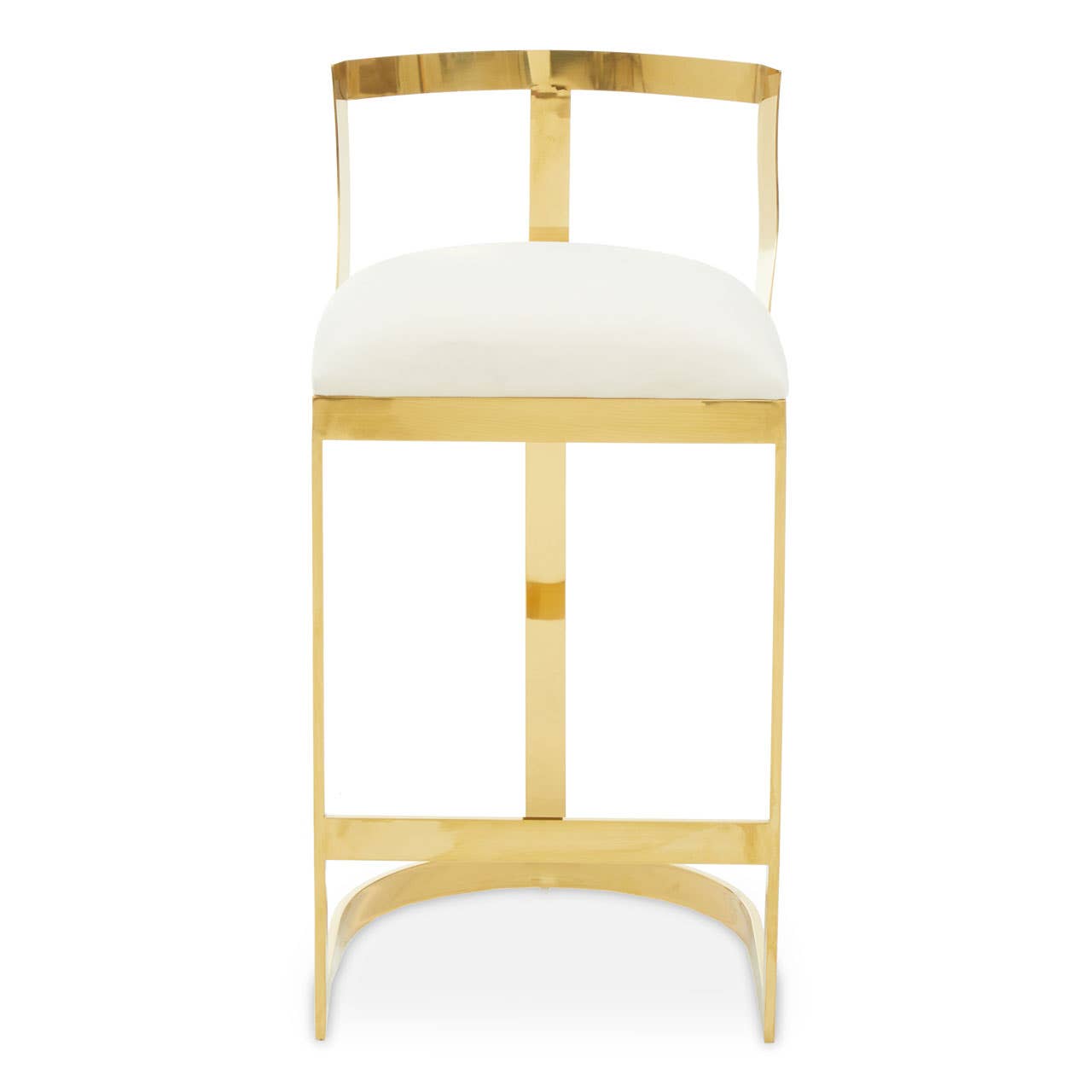 Azalea Ivory Velvet Bar Stool