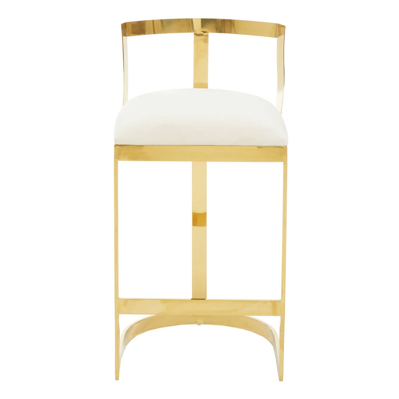 Azalea Ivory Velvet Bar Stool