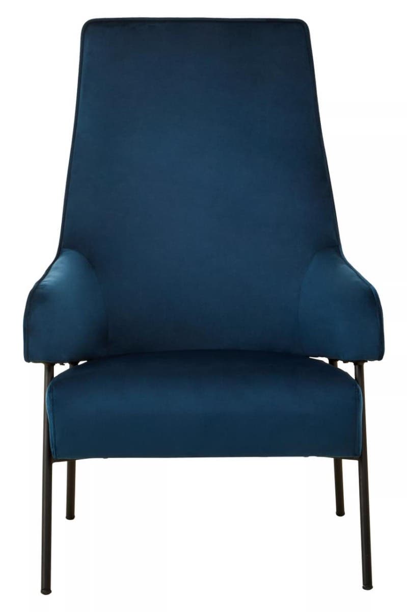 Henia Blue Velvet Chair