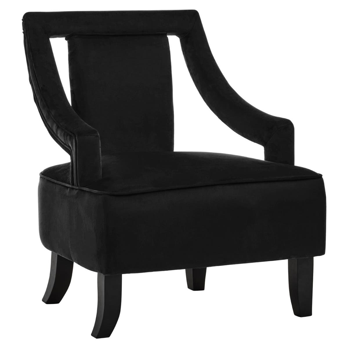 Faye Black Velvet Chair
