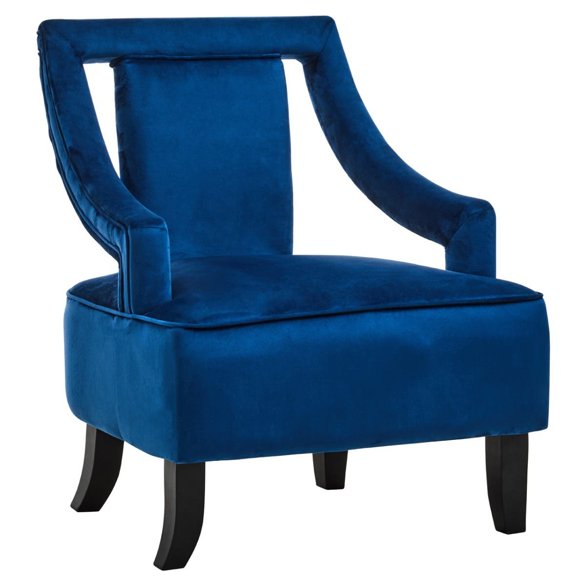 Faye Midnight Blue Velvet Chair