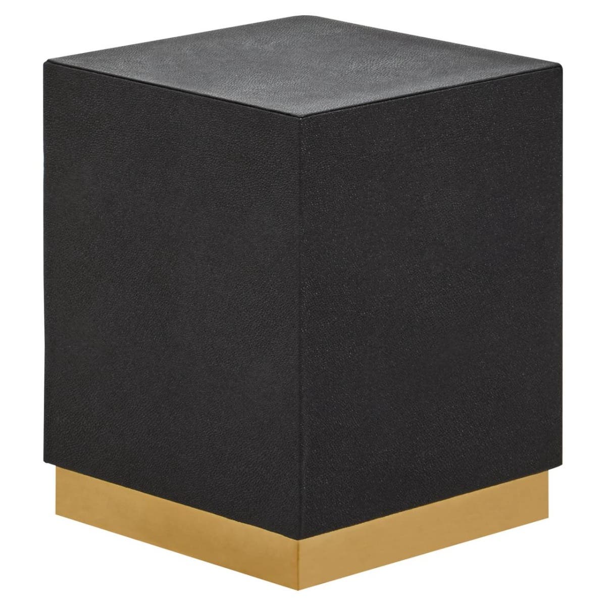 Cardoba Square Black Shagreen Stool