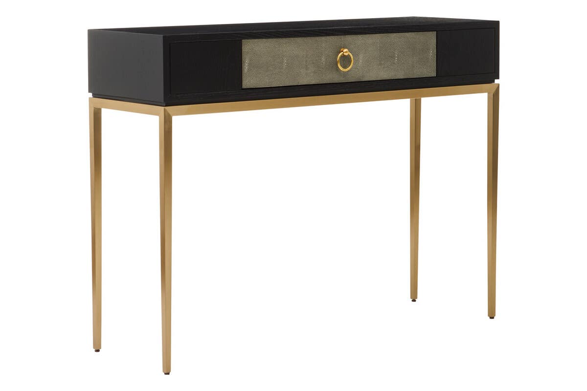 Deruta Grey Shagreen Console Table