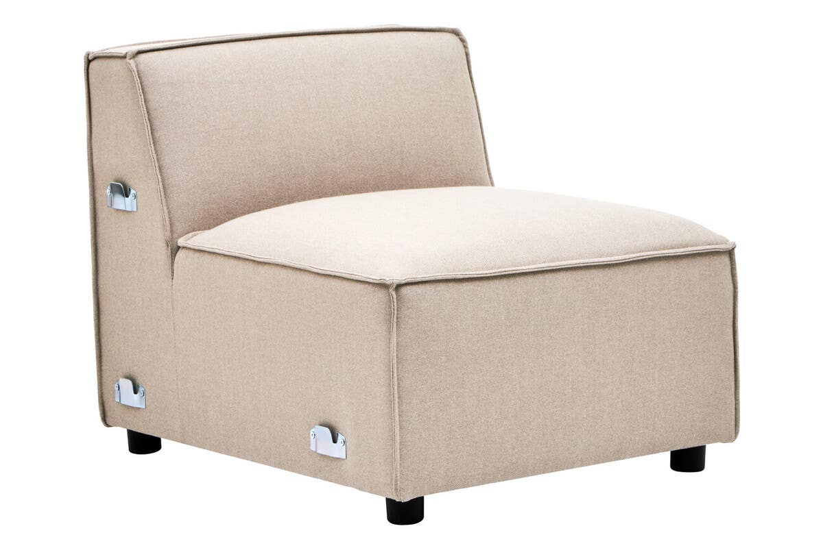 Toulouse Natural Fabric Armless Sofa