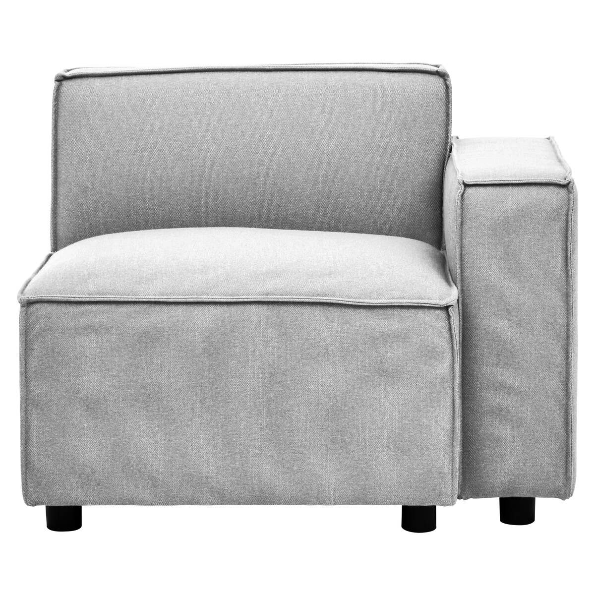 Toulouse Grey Fabric Left Arm Sofa