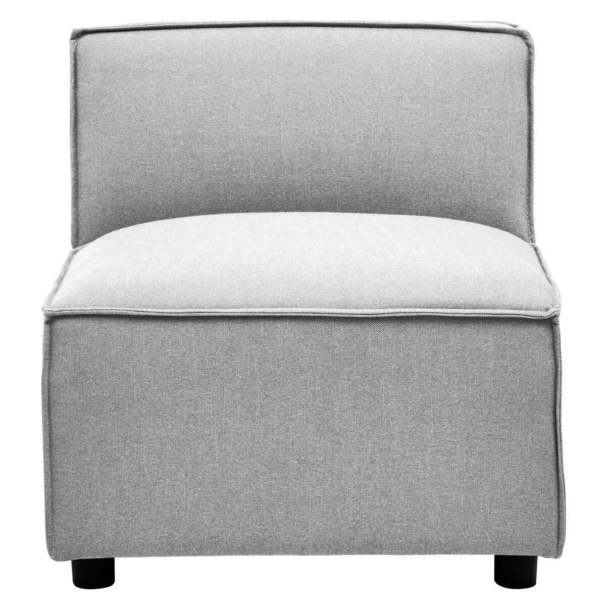 Toulouse Grey Fabric Armless Sofa