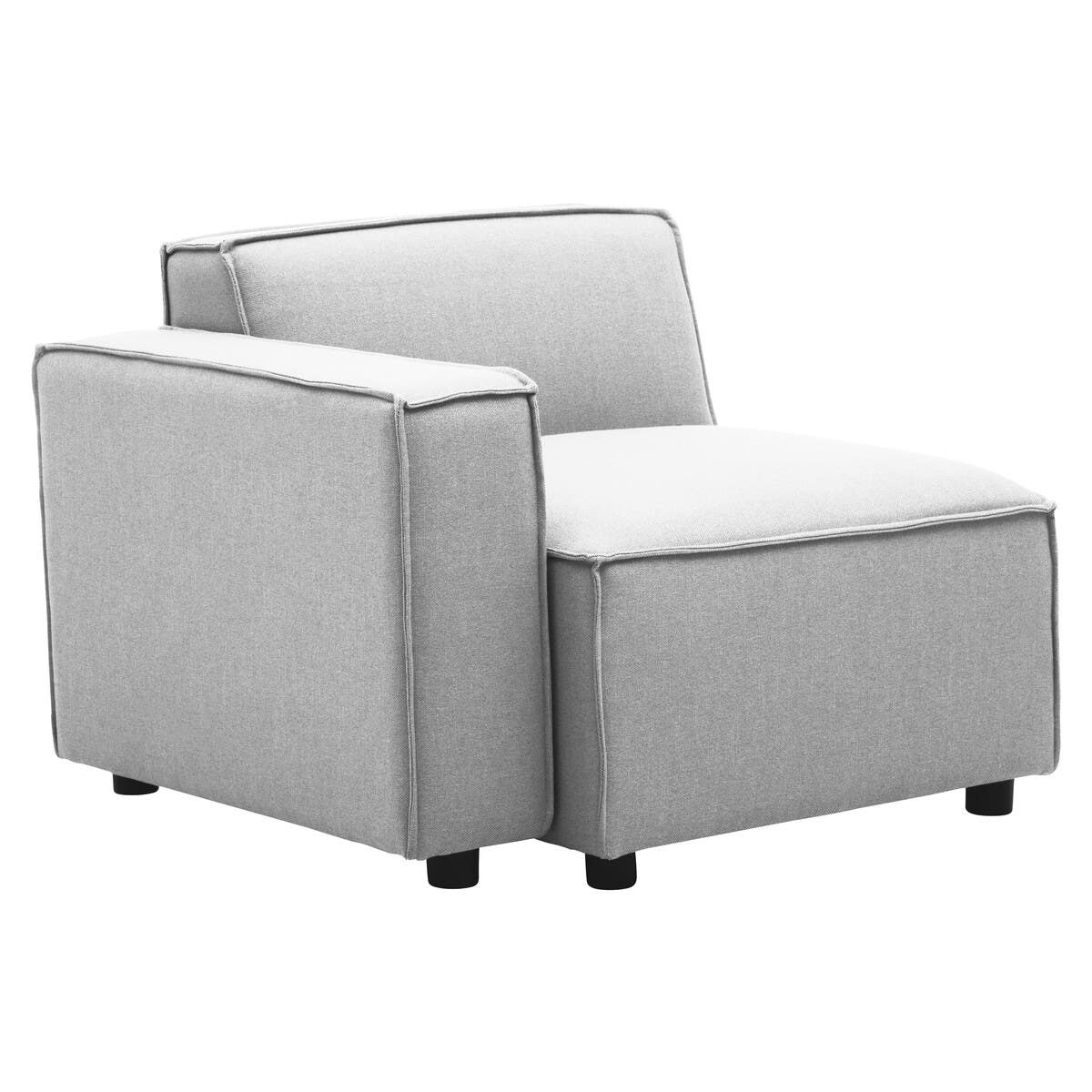 Toulouse Grey Fabric Right Arm Sofa