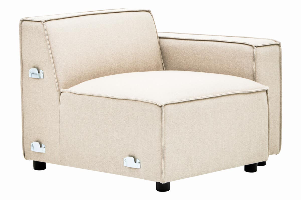 Toulouse Cream Fabric Left Arm Sofa