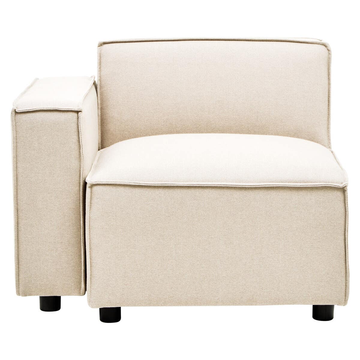 Toulouse Cream Fabric Right Arm Sofa