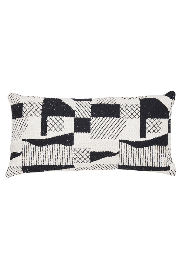 Cushion 60x30 cm Cesena Black+Beige