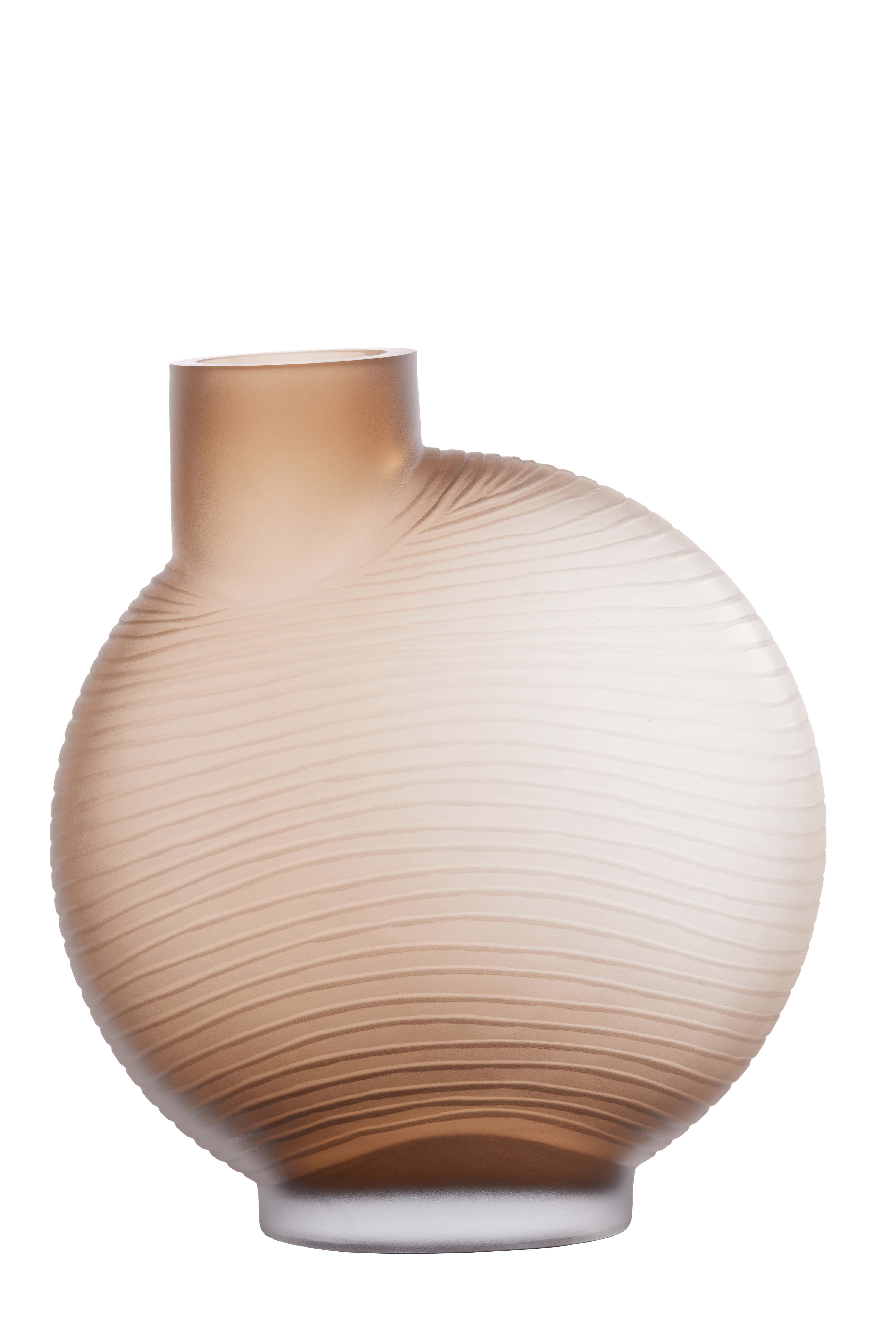 Vase 33x16.5x36.5 cm Torna Glass Brown