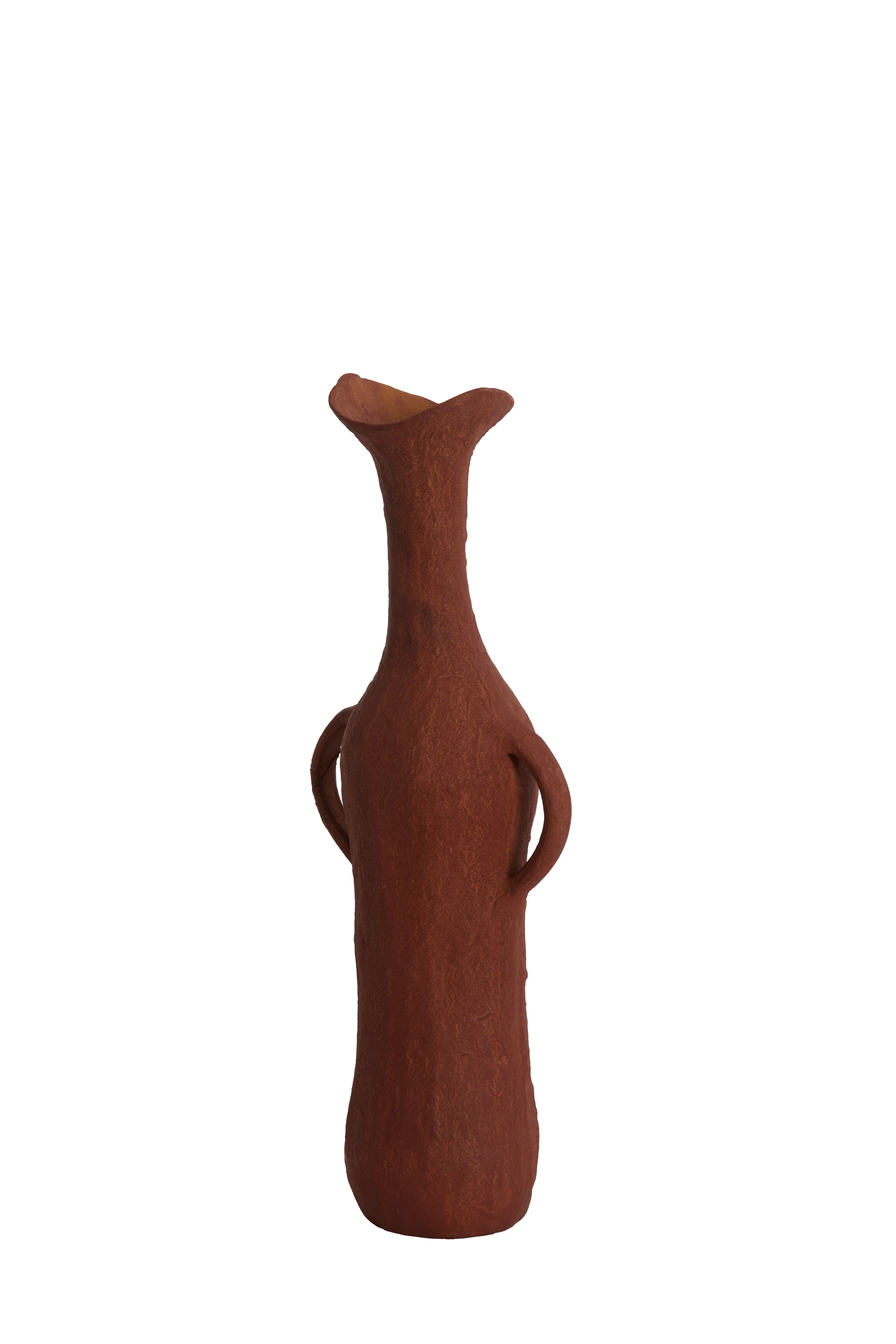 Vase Deco 15x9.5x40 cm Anconi Brick Red